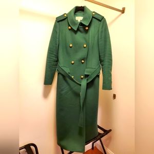 Emerald green Michael kors military coat xl